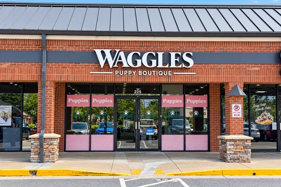 Waggles Puppy Boutique storefront at 3455 Peachtree Industrial Blvd, Suite 225 in Duluth, GA